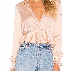 NWOT For Love & Lemons Twinkle Star Blouse - size m